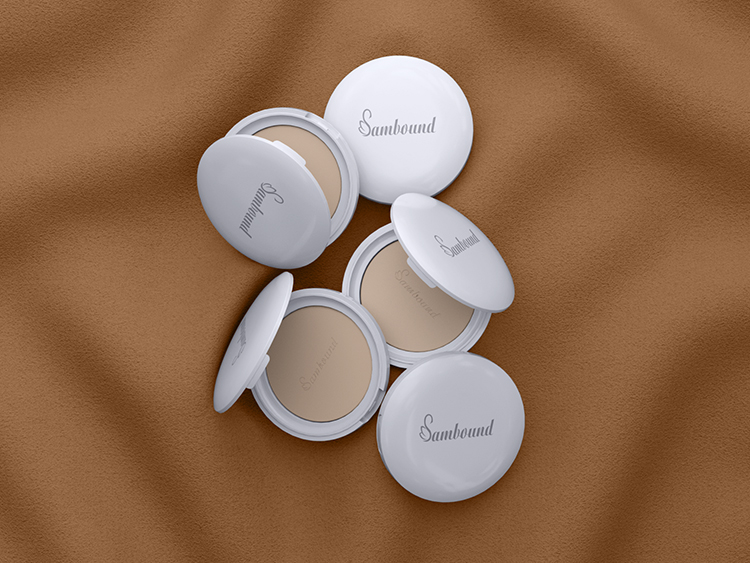 廠家定制圓形白色散粉盒分裝盒